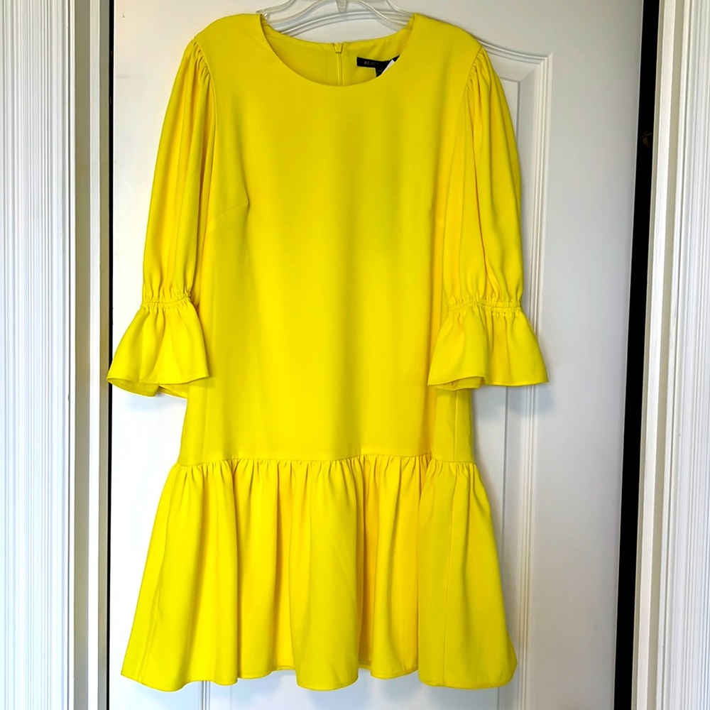 Yellow 3/4 sleeve dress